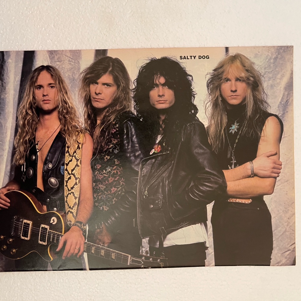 Salty Dog Band Pinup - Rock Poster with Black Leather and Blonde Hair Visuals